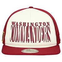 Casquette à visière plate New Era 9FIFTY à découpes crème/bordeaux pour homme des Washington Commanders