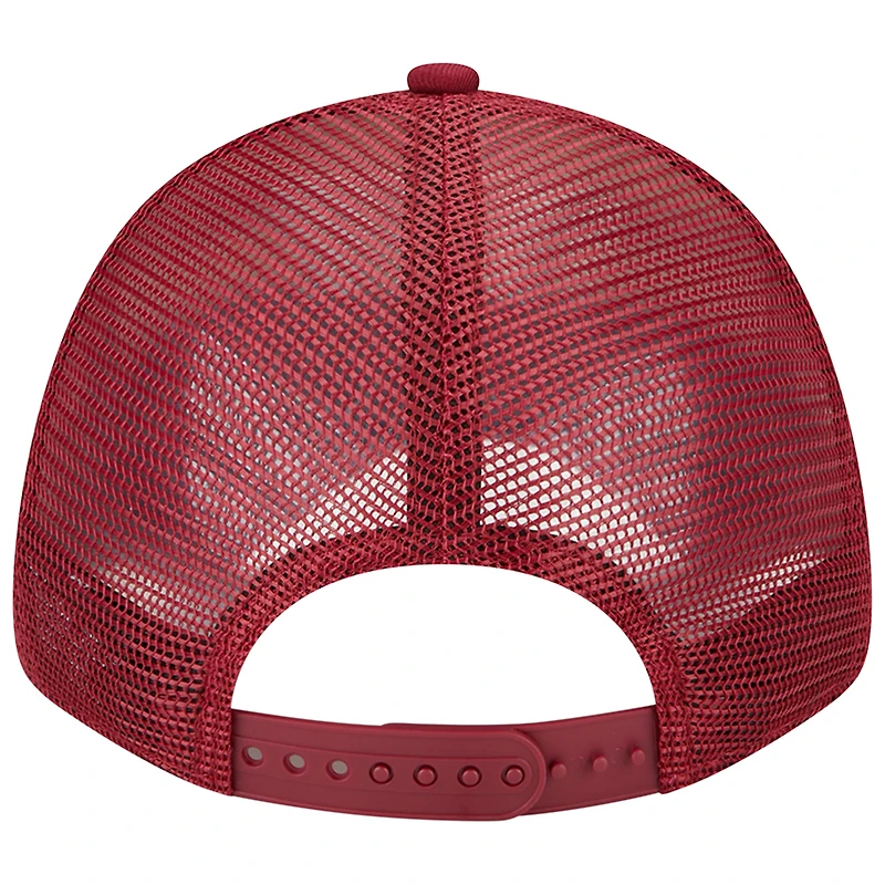 Men's New Era Cream/Burgundy Washington Commanders Team Stripe Trucker 9FORTY Snapback Hat