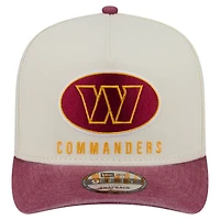 Men's New Era  Cream/Burgundy Washington Commanders Washed A-Frame 9FIFTY Snapback Hat