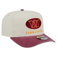 Men's New Era  Cream/Burgundy Washington Commanders Washed A-Frame 9FIFTY Snapback Hat