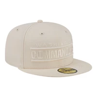 Men's New Era  Cream Washington Commanders Color Pack 59FIFTY Fitted Hat
