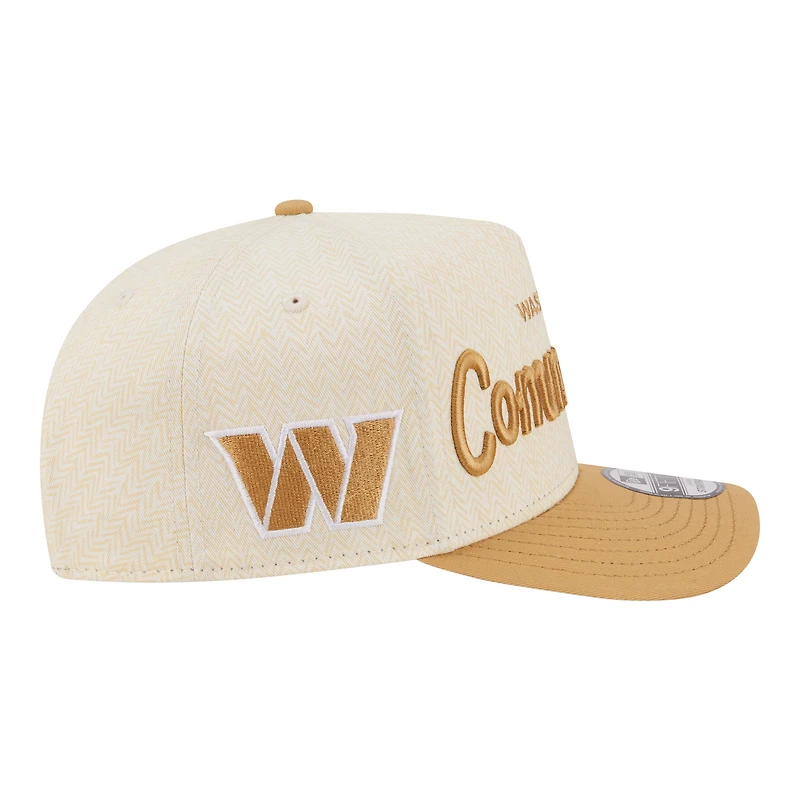 Men's New Era Cream Washington Commanders Herringbone 9FIFTY A-Frame Snapback Hat