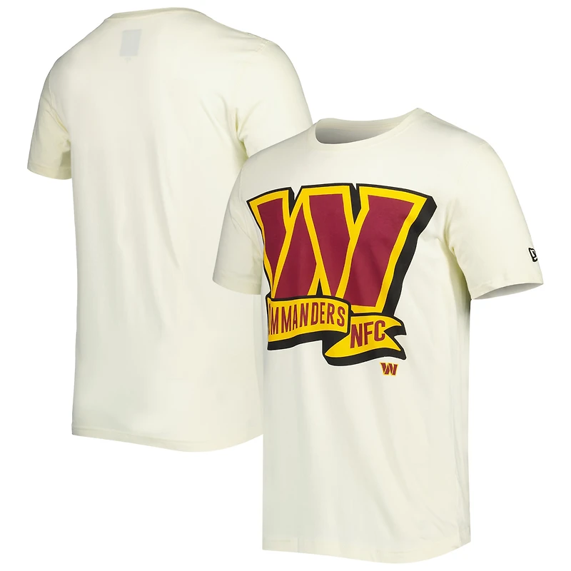 T-shirt New Era crème Washington Commanders Sideline Chrome pour homme