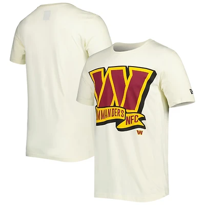 T-shirt New Era crème Washington Commanders Sideline Chrome pour homme
