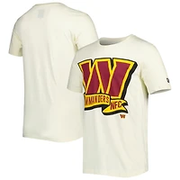 T-shirt New Era crème Washington Commanders Sideline Chrome pour homme