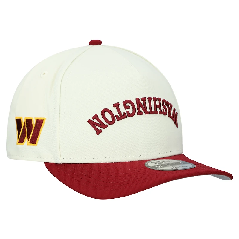 Casquette snapback New Era crème Washington Commanders Upside Down 9FIFTY pour homme
