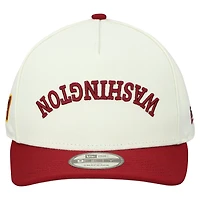 Men's New Era  Cream Washington Commanders Upside Down 9FIFTY A-Frame Snapback Hat