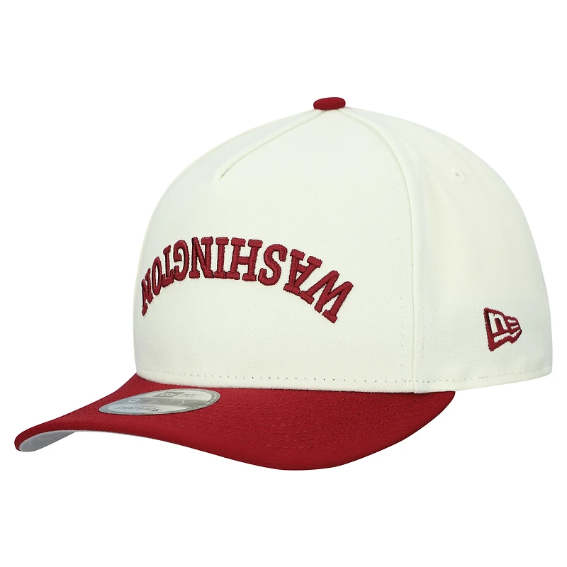 Casquette snapback New Era crème Washington Commanders Upside Down 9FIFTY pour homme
