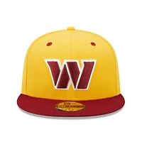 Casquette ajustée New Era Washington Commanders Flipside 2Tone 59FIFTY pour homme, or/bourgogne