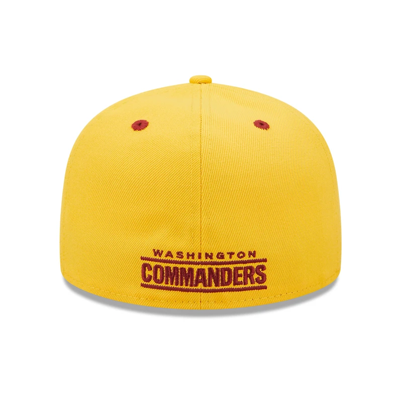 Casquette ajustée New Era Washington Commanders Flipside 2Tone 59FIFTY pour homme, or/bourgogne
