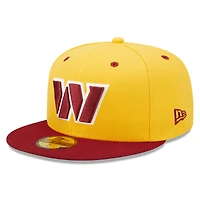 Men's New Era  Gold/Burgundy Washington Commanders Flipside 2Tone 59FIFTY Fitted Hat