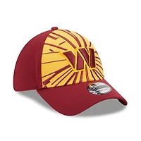 Casquette Flex 39THIRTY Shattered Washington Commanders New Era pour homme, or/bourgogne