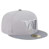 Casquette ajustée Iron Cloud 59FIFTY Washington Commanders gris/graphite New Era pour homme