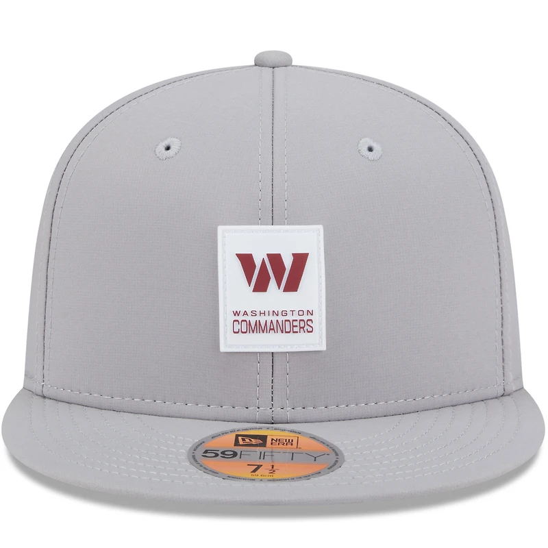 Men's New Era Gray Washington Commanders 2025 Sideline  59FIFTY Fitted Hat