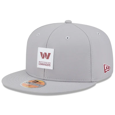 Casquette ajustée 59FIFTY grise Washington Commanders 2025 Sideline pour homme de New Era