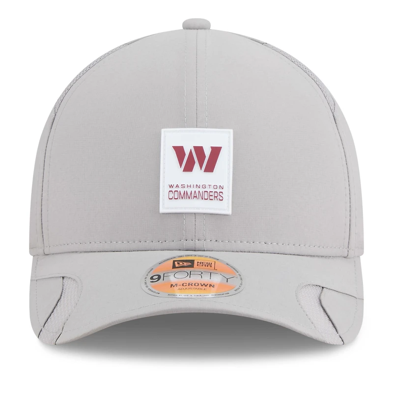 Casquette ajustable M-Crown 9FORTY grise New Era pour homme, Washington Commanders 2025 Sideline