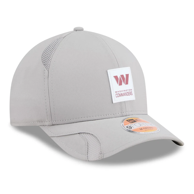 Men's New Era Gray Washington Commanders 2025 Sideline M-Crown 9FORTY Adjustable Hat
