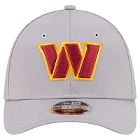 Casquette New Era grise Washington Commanders 39THIRTY M-Crown Flex Fit pour homme