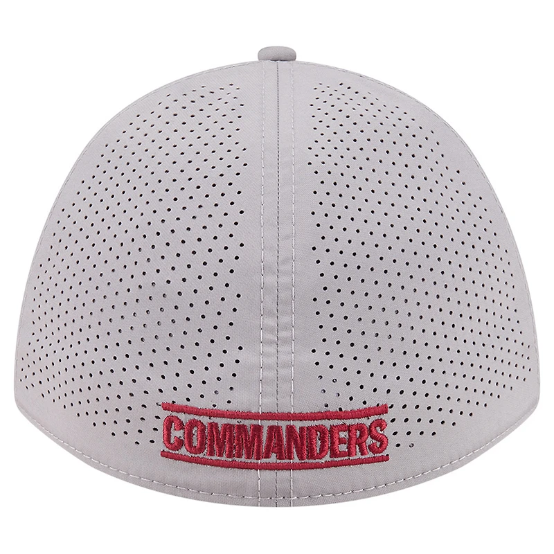 Casquette New Era grise Washington Commanders 39THIRTY M-Crown Flex Fit pour homme
