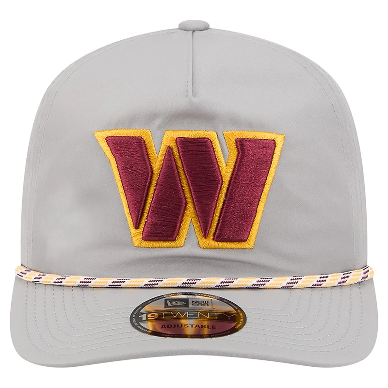 Casquette New Era grise Washington Commanders Rope 19TWENTY pour homme