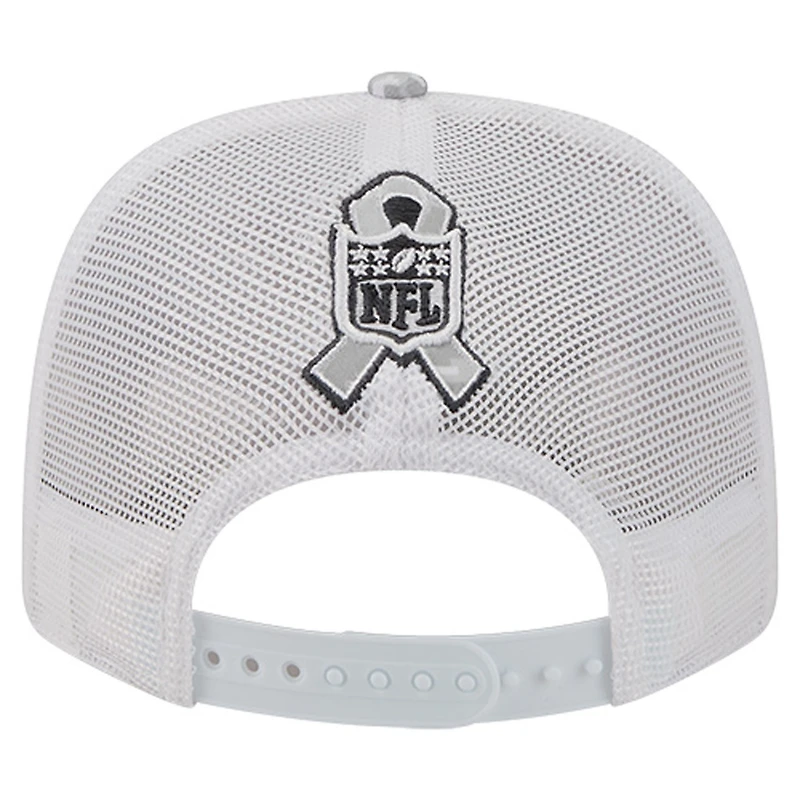 Casquette ajustable grise Washington Commanders Salute to Service pour homme New Era 9SEVENTY Trucker