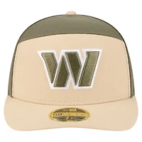 Men's New Era Light Beige/Olive Washington Commanders Two-Tone Color Pack Split Panel 59FIFTY Fitted Hat