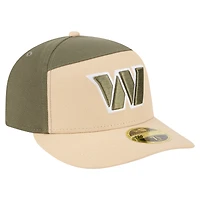 Men's New Era Light Beige/Olive Washington Commanders Two-Tone Color Pack Split Panel 59FIFTY Fitted Hat