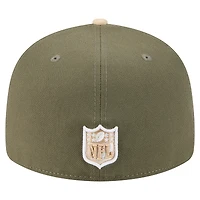 Men's New Era Light Beige/Olive Washington Commanders Two-Tone Color Pack Split Panel 59FIFTY Fitted Hat