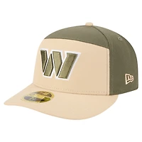 Men's New Era Light Beige/Olive Washington Commanders Two-Tone Color Pack Split Panel 59FIFTY Fitted Hat