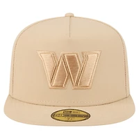 Men's New Era  Light Beige Washington Commanders Color Pack A-Frame 59FIFTY Fitted Hat