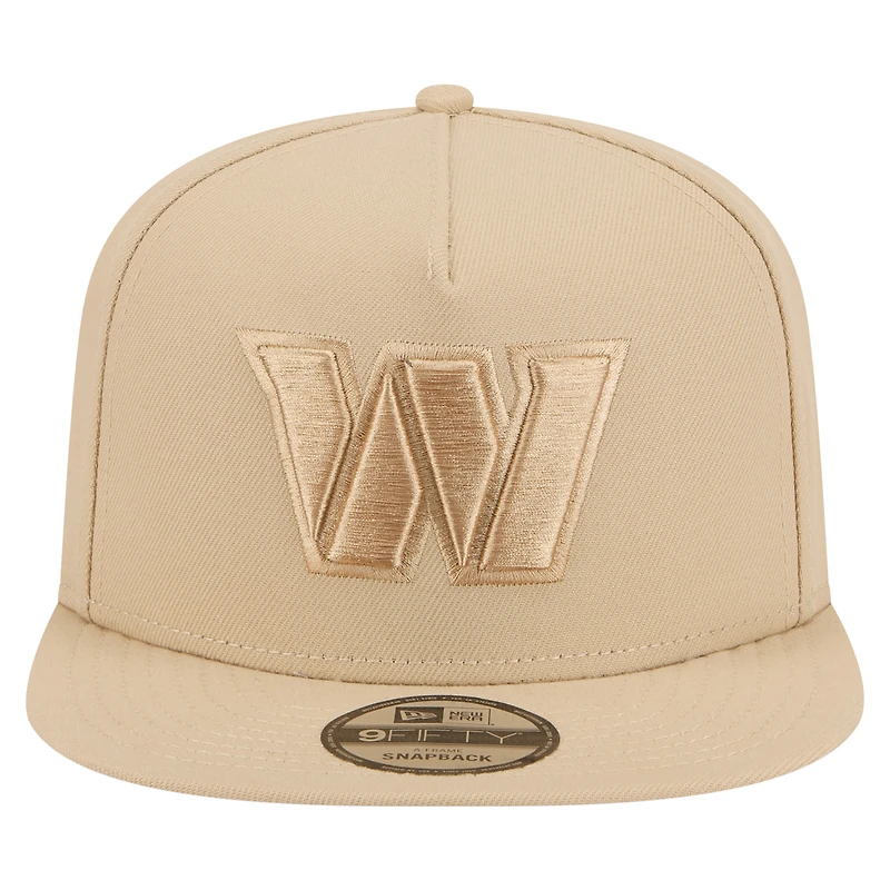 Men's New Era Light Beige Washington Commanders Color Pack A-Frame 9FIFTY Snapback Hat