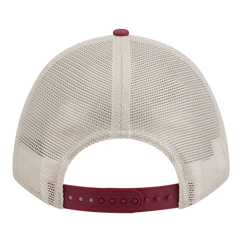 Casquette ajustable New Era Natural Washington Commanders Frayed M-Crown A-Frame 9FORTY pour homme
