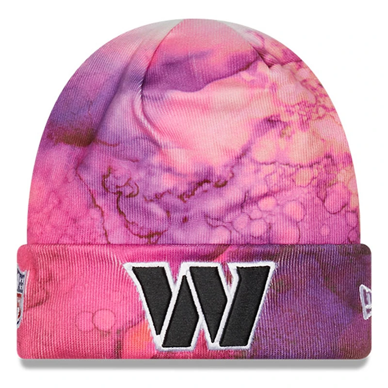 Casquette Crucial Catch Washington Commanders 2022 NFL New Era pour homme - Rose - Tuque en tricot à revers
