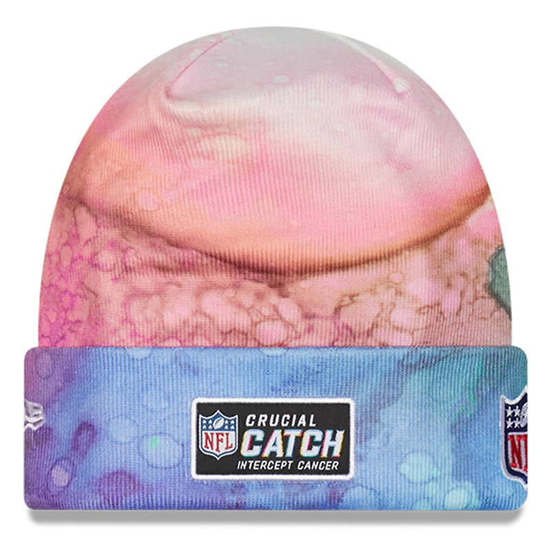 Casquette Crucial Catch Washington Commanders 2022 NFL New Era pour homme - Rose - Tuque en tricot à revers