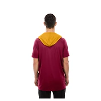 Men's New Era  Scarlet Washington Commanders Combine Authentic Hooded Raglan Short-Sleeve T-Shirt