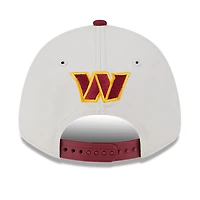 Casquette réglable New Era Stone/Bourgogne Washington Commanders 2023 NFL Draft 9FORTY pour homme