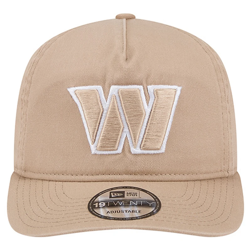 Casquette ajustable 19TWENTY des Washington Commanders de New Era pour homme, couleur beige