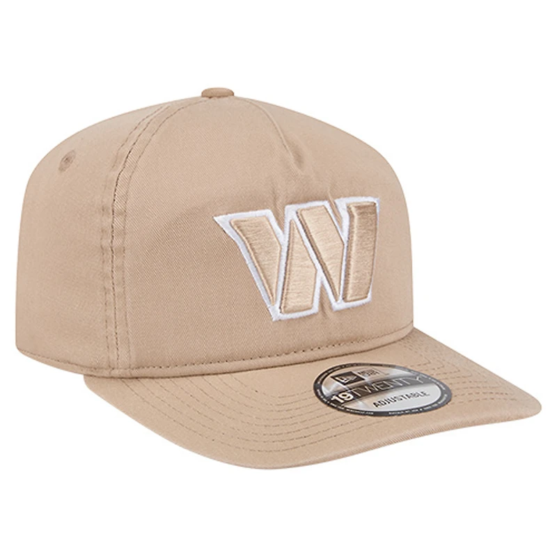 Casquette ajustable 19TWENTY des Washington Commanders de New Era pour homme, couleur beige