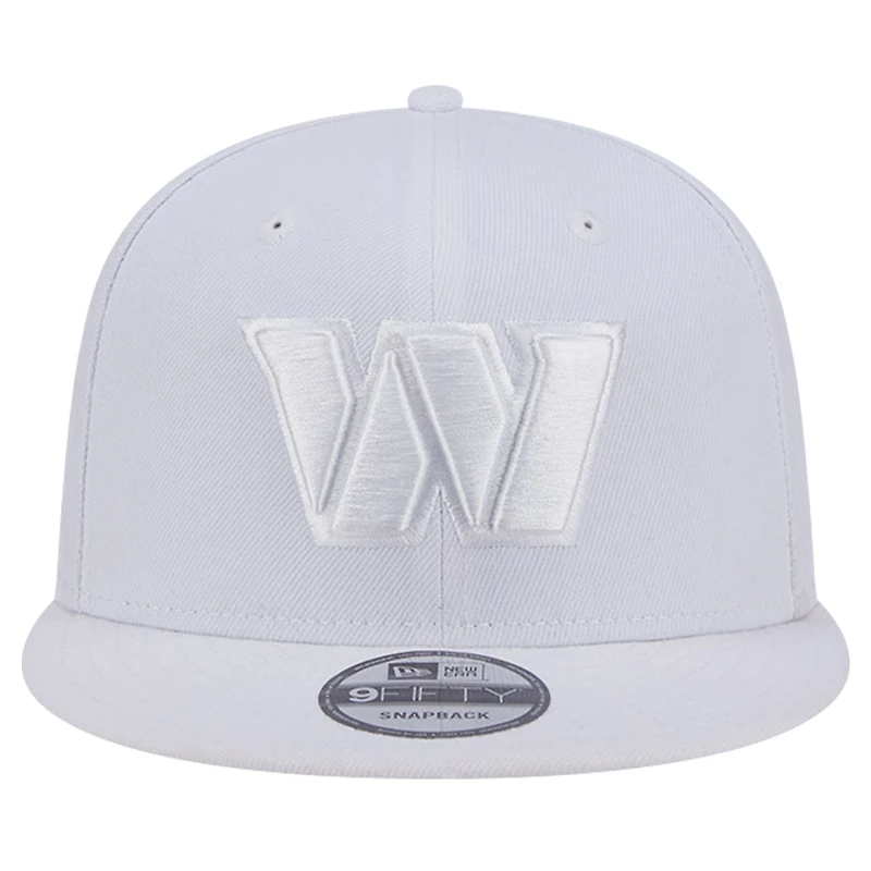 Casquette Snapback 9FIFTY Washington Commanders Main blanc sur blanc New Era pour hommes