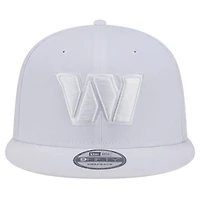 Casquette Snapback 9FIFTY Washington Commanders Main blanc sur blanc New Era pour hommes