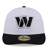 Casquette ajustée New Era blanche et noire Washington Commanders 2026 NFL Draft 59FIFTY pour homme