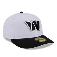 Casquette ajustée New Era blanche et noire Washington Commanders 2026 NFL Draft 59FIFTY pour homme