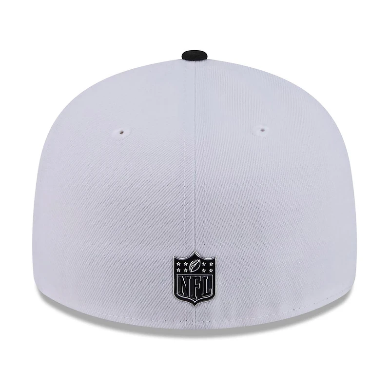 Men's New Era  White/Black Washington Commanders 2026 NFL Draft Pre-Curved 59FIFTY Fitted Hat