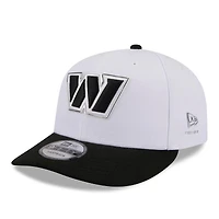 Casquette snapback New Era blanche et noire Washington Commanders 2026 NFL Draft 9FIFTY pré-courbée pour homme