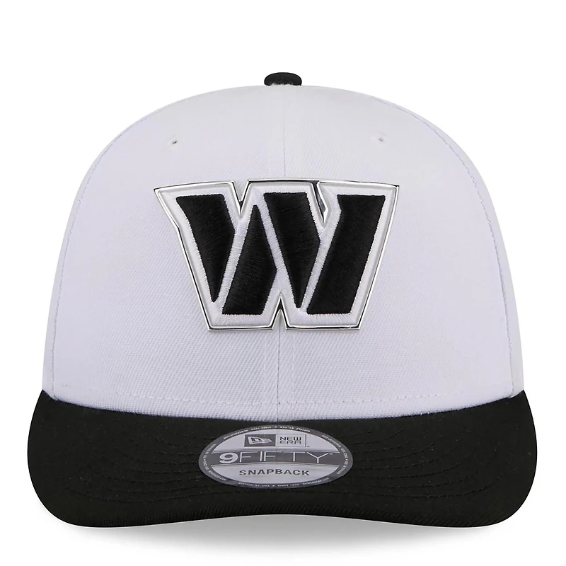 Men's New Era White/Black Washington Commanders 2026 NFL Draft Pre-Curved 9FIFTY Snapback Hat