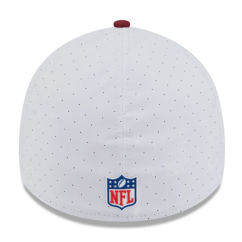 Men's New Era White/Burgundy Washington Commanders 2025 NFL Training Camp 39THIRTY Flex Hat