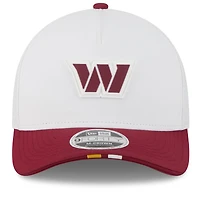 Men's New Era  White/Burgundy Washington Commanders 2025 NFL Training Camp A-Frame 9FORTY Adjustable Hat