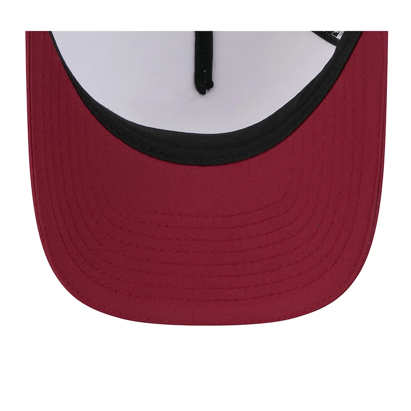 Men's New Era  White/Burgundy Washington Commanders 2025 NFL Training Camp A-Frame 9FORTY Adjustable Hat