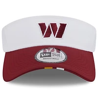 Casquette à visière ajustable New Era blanche/bordeaux pour homme, Washington Commanders 2025 NFL Training Camp