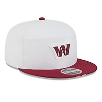 Men's New Era  White/Burgundy Washington Commanders 2025 NFL Training Camp Split Panel 9FIFTY Snapback Hat